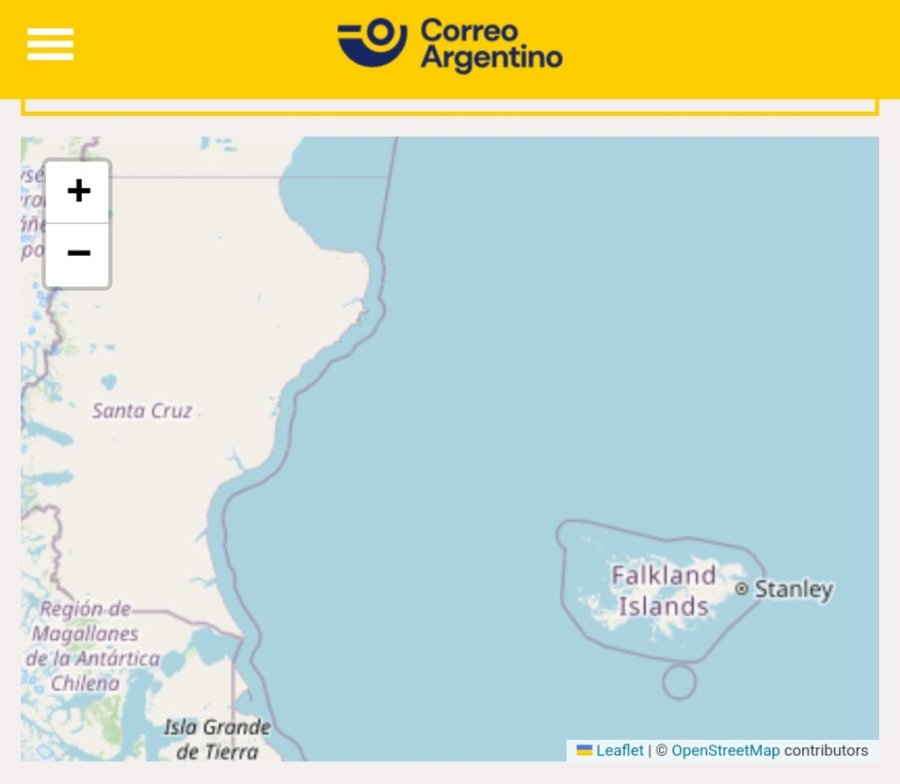 Correo Argentino rectificó un mapa que se refería a las Islas Malvinas como&nbsp;«Falkland»