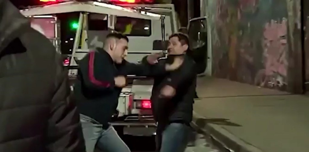 Un control de alcoholemia en Palermo desencadenó una violenta&nbsp;pelea